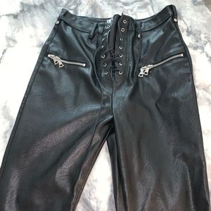 I.AM.GIA Alexa Lace Up Leather Pants